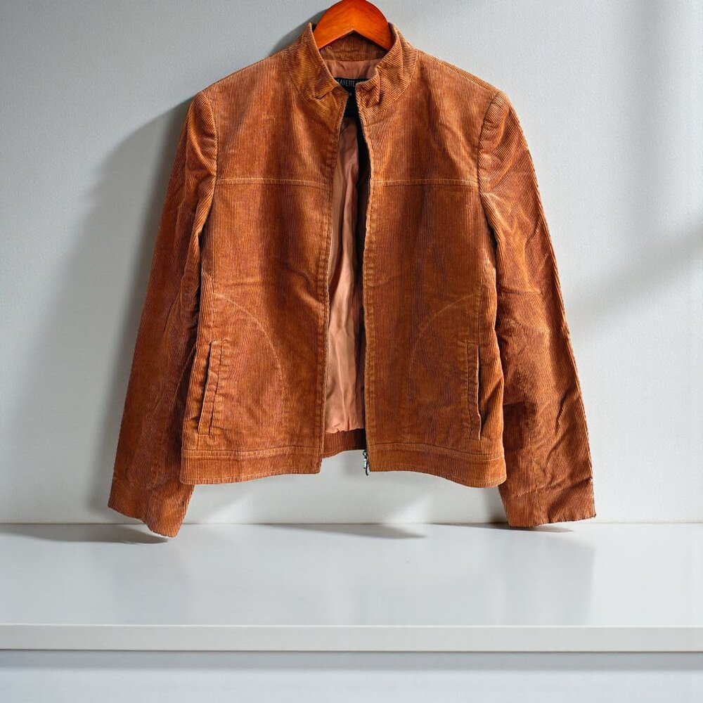 Lafayette 148 New York Women's Chestnut Brown Corduroy Zip Jacket - Picture 11 of 12